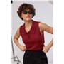 В'язана однотонна майка-поло - блакитний цвет, ONE SIZE (є розміри) 68920  фото - Luxbikini