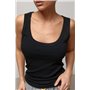 Довга однотонна майка в рубчик - зелений цвет, ONE SIZE (є розміри) 71855  фото - Luxbikini
