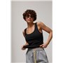 Довга однотонна майка в рубчик - зелений цвет, ONE SIZE (є розміри) 71855  фото - Luxbikini