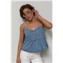 Джинсовий топ на бретелях - джинс цвет, ONE SIZE (є розміри) 9298  фото - Luxbikini