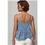 Джинсовий топ на бретелях - джинс цвет, ONE SIZE (є розміри) 9298  фото - Luxbikini