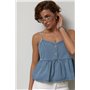 Джинсовий топ на бретелях - джинс цвет, ONE SIZE (є розміри) 9298  фото - Luxbikini