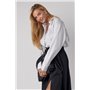Смугаста жіноча сорочка oversize - світло-сірий цвет, S (є розміри) 30054  фото - Luxbikini