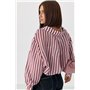 Класична сорочка у смужку - темно-червоний цвет, ONE SIZE (є розміри) 58411  фото - Luxbikini