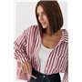 Класична сорочка у смужку - темно-червоний цвет, ONE SIZE (є розміри) 58411  фото - Luxbikini