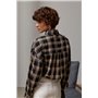 Класична картата сорочка вільного фасону - коричневий цвет, ONE SIZE (є розміри) 93560  фото - Luxbikini
