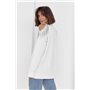 Жіноча кофта oversize з вирізами на плечах - молочний цвет, ONE SIZE (є розміри) 8023-2  фото - Luxbikini