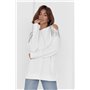 Жіноча кофта oversize з вирізами на плечах - молочний цвет, ONE SIZE (є розміри) 8023-2  фото - Luxbikini