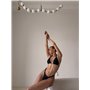 Стильний купальник з трикутною чашкою та фурнітурою, чорний  2888/1-S Domino фото - Luxbikini