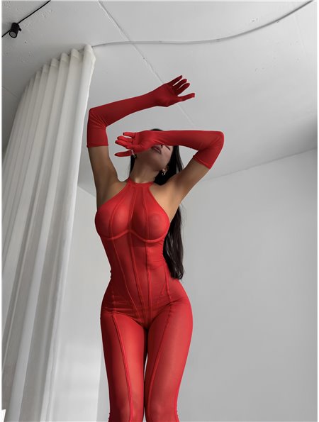 Бодістокінг з силуетними швами М68/161-S Domino фото - Luxbikini