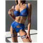 Комплект білизни атлас з мереживом , пояс та гартери 573/123-S Domino фото - Luxbikini