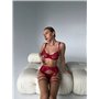 Комплект білизни атлас з мереживом , пояс та гартери 573/123-S Domino фото - Luxbikini