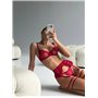 Комплект білизни атлас з мереживом , пояс та гартери 573/123-S Domino фото - Luxbikini