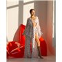 Домашній костюм "Afina" (халат+топ+штани) трикотаж двунитка Серця 4701 QC фото - Luxbikini