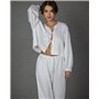 Домашній костюм "Frida" шовк віскоза Білий 4689 QC фото - Luxbikini