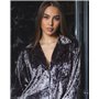 Піжама "Vella" мармуровий велюр + мереживо Коричневий 4670 QC фото - Luxbikini