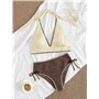 Роздільний купальник на зав'язках - молочний/кава KUP-ROZD-MILK-CHOCOL  фото - Luxbikini