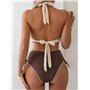 Роздільний купальник на зав'язках - молочний/кава KUP-ROZD-MILK-CHOCOL  фото - Luxbikini