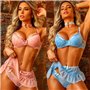 Красивий комплект з чокером - Рожевий - S/M - Еротична білизна