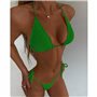 Купальник жатка на зав'язках M-L зелений X0000938-5 China фото - Luxbikini