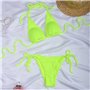Купальник жатка на зав'язках M-L зелений X0000938-5 China фото - Luxbikini