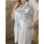 Пляжна біла жіноча туніка PLUS SIZE