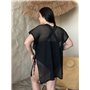 Пляжна чорна жіноча туніка PLUS SIZE
