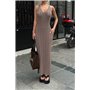 Сукня міді з глибоким V-вирізом і розрізом знизу 2969/Т2-onesize Domino фото - Luxbikini