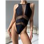 Суцільний купальник з сіткою в зоні декольте 2997/93-S Domino фото - Luxbikini