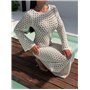Сукня в'язана молочна 3018/112-S Domino фото - Luxbikini