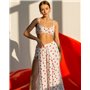 Домашній костюм "Afina" (халат+топ+штани) трикотаж двунитка Серця 4701 QC фото - Luxbikini