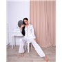 Піжама з шовку Армані Bonnie Білий 3202 QC фото - Luxbikini