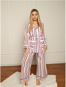Домашній костюм з софту Ashley кюлоти Білий 2256 QC фото - Luxbikini