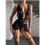 Мереживний боді зі з'ємною спідницею 301/26-S Domino фото - Luxbikini