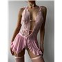 Мереживний боді зі з'ємною спідницею 301/26-S Domino фото - Luxbikini
