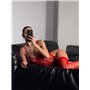 Червоне боді з вишивкою 722/23-S Domino фото - Luxbikini