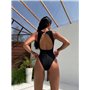 Суцільний купальник з металевими аксесуарами 3007-S Domino фото - Luxbikini
