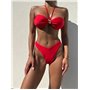Купальник бандо з елегантною золотою фурнітурою 1547/121-S Domino фото - Luxbikini