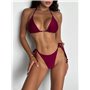 Роздільний купальник класичний на зав'язках, марсала 3002/99-S  фото - Luxbikini
