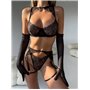 Мереживна білизна з шикарними бретелями та поясом 164551111 Ghazel фото - Luxbikini