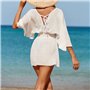 Напівпрозора туніка - сукня - біла (One size) ПЛЯЖ-ТУН-СУК-БІЛ  фото - Luxbikini