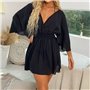 Напівпрозора туніка - сукня - чорна (One size) ПЛЯЖ-ТУН-СУК-ЧОР  фото - Luxbikini