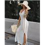 Довга в'язана туніка-сукня - біла (One size) ТУН-ПЛЯЖ-МАКС-БІЛ  фото - Luxbikini