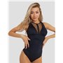 Суцільний купальник з прозорим декольте- чорний KUP-CIL-PROZ-DEC-BLACK  фото - Luxbikini