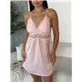 Спокусливий халат та сорочка з мереживом рожевого кольору 167401111 Ghazel фото - Luxbikini