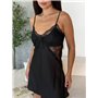 Спокусливий халат та сорочка з мереживом чорного кольору 167491111 Ghazel фото - Luxbikini