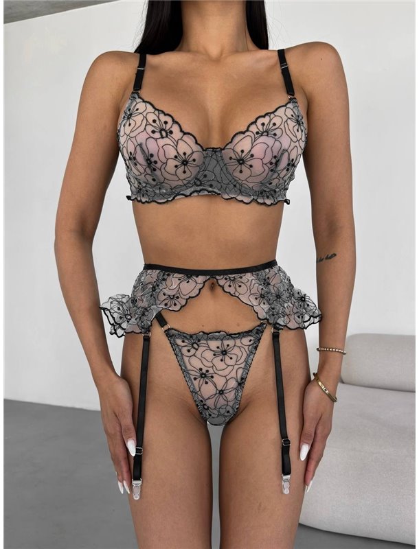 Комплект білизни з поясом спідничкою 880/90-S Domino фото - Luxbikini