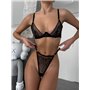 Еротичний комплект з поясом, ліф з каркасною чашкою 255/4-S Domino фото - Luxbikini