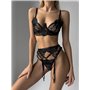Комплект на завищеній кісточкі декорований вишивкою 793/101-S Domino фото - Luxbikini