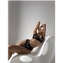 Комплект на завищеній кісточкі декорований вишивкою 793/101-S Domino фото - Luxbikini